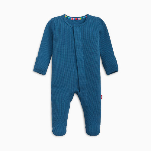 Magnetic Me Waffle Magnetic Footie - Dark Blue, Newborn