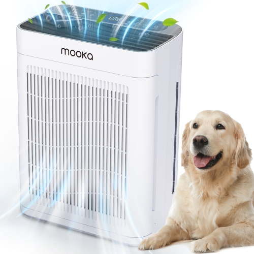 Air Purifiers for Home Large Room Up to 2500 Ft² With Double Air Intake,Washable Pre-Filters, Air Purifier for Bedroom ,HEPA Air Cleaner for Dust, Pets,White