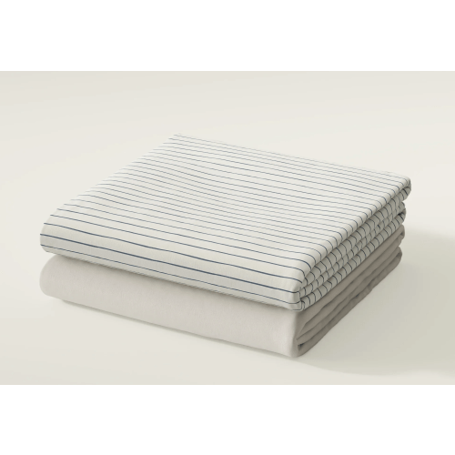 Mini Crib Sheet Set (Deep Blue Stripes)