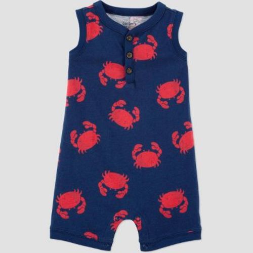 Carter's Just One You® Baby Boys' Crab Romper - Navy Blue/Red Newborn