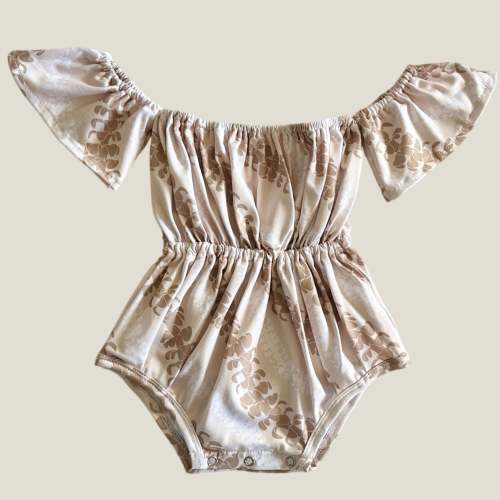 Sandy Lei Puakenikeni Off the Shoulder Onesie