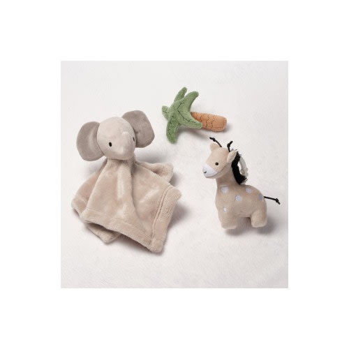 Jungle 3-Piece Developmental Soft Plush Baby/Infant Toy Gift Set