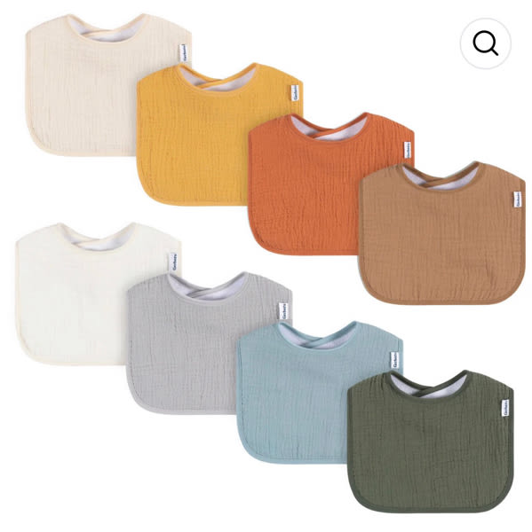 8-Pack Baby Neutral Warm Shades Muslin Drooling Bibs – Gerber Childrenswear