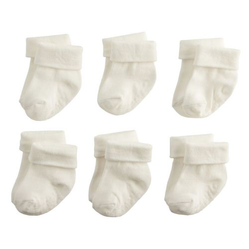 Baby / Toddler Jumping Beans® 6-Pack White Foldover Cuff Socks