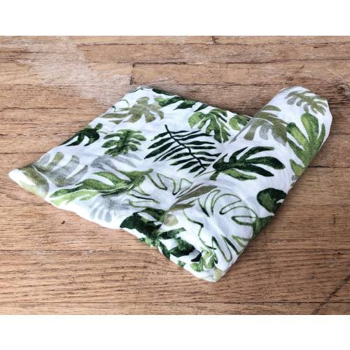Tropical Monstera Banana Leaf Organic Bamboo Muslin Baby Swaddle Blanket