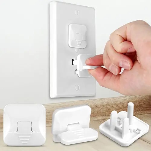 Mom's Choice Gold Awards Winner - Outlet Covers with Hidden Pull Handle Baby Proofing Plug Covers (45 pack) 3-prong Child Safety Socket Covers Electrical Outlet Protectors Kid Proof Outlet Cap