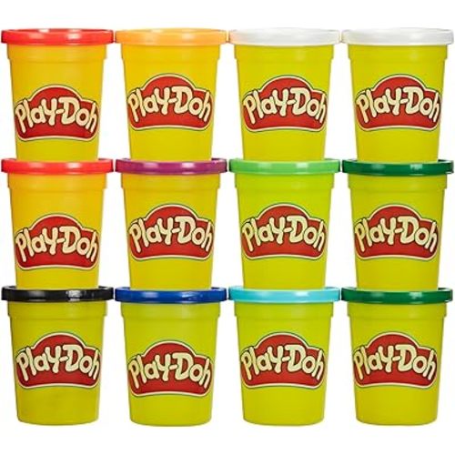 Play-Doh Jewel Colors Bulk 12-Pack of 4-Ounce Cans, Easter Basket Stuffers for Girls & Boys, Party Favors, Kids Arts & Crafts, Preschool Toys, Ages 2+ (Amazon Exclusive)