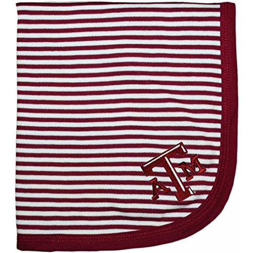 Texas A&M Aggies NCAA Newborn Infant Toddler Baby Blanket 33" x 36" Maroon/White