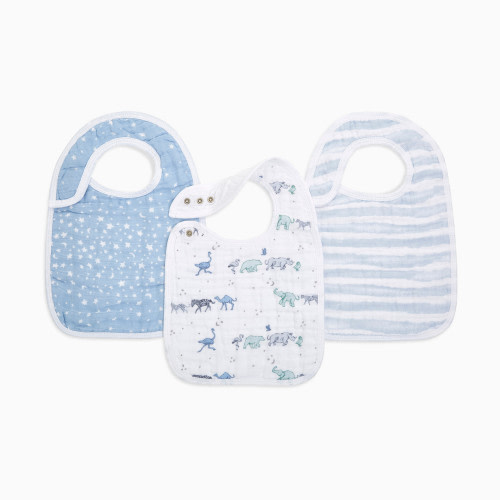 Cotton Muslin Snap Bibs (3 Pack) - Rising Star