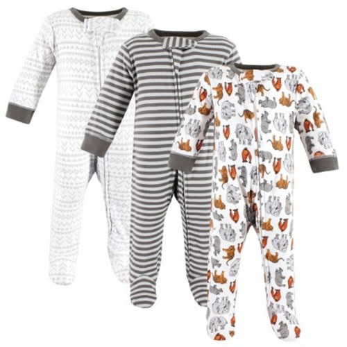 Touched by Nature Organic Cotton Sleep and Play, Neutral Endangered Safari, Size: 6-9 months