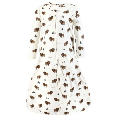 Hudson Baby Infant Boy Long Sleeve Cotton Jersey Sleeping Bag, Sack, Blanket, Wild Buffalo, 18-24 Months