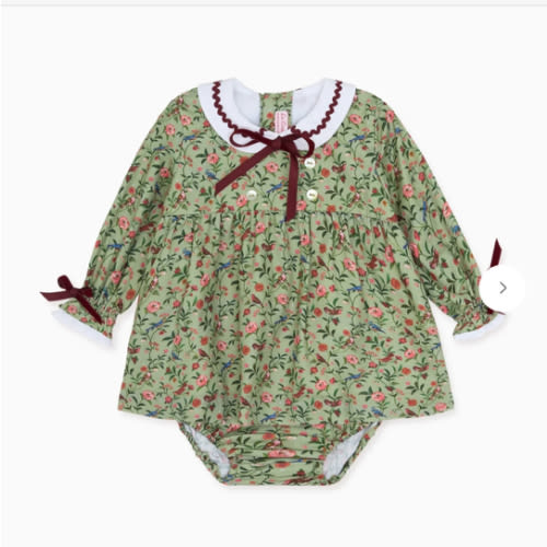 Sage Bird Floral Granada Baby Girl Set | Floral Baby Girl Set – La Coqueta Kids