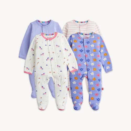 Magnetic 4-Pack Footie 0-3 Months