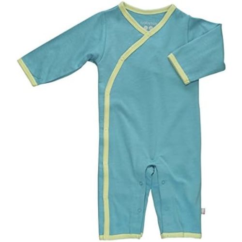 Babysoy Newborn Baby Unisex Kimono Side Snap Long Sleeve Onepiece Romper Coverall