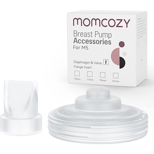 Momcozy Duckbill Valves & Silicone Diaphragm Compatible with Momcozy M5. Original Momcozy M5 Breast Pump Replacement Accessories, 1 Pack
