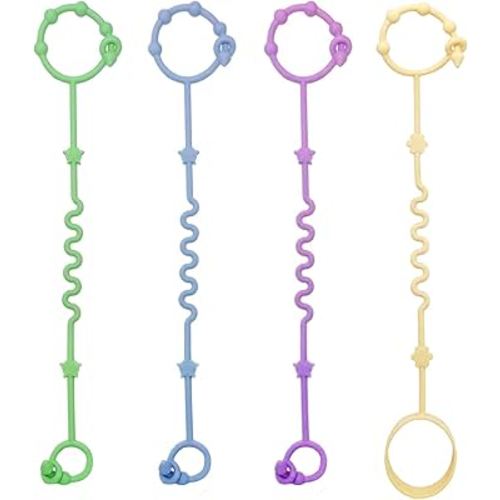 RTMOK Toy Straps for Baby,Silicone Setpacifier Clip,Applies to Car Seat Toy,Teether Toy,High Chair,Stroller Accessories,Baby Toy Clips,Cribs,Rocking Chair