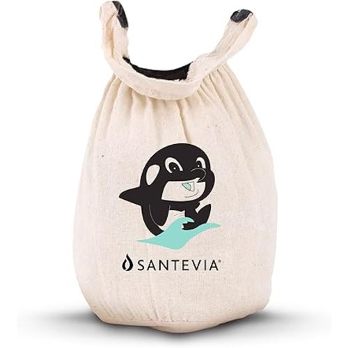 Organic Cotton Bath Faucet Filter by Santevia | Sensitive Skin Bathtub Water Purifier | Adds Nourishing Minerals for Hair & Skin | Chlorine Filter | Made in North America
