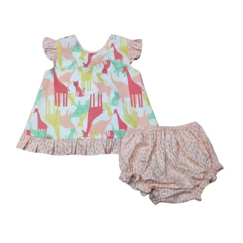Tie Back Bloomer Set | Zoo Parade