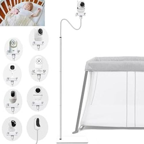 Baby Monitor Mount Floor Stand Holder Compactible for Infant Optics DXR-8 Pro,Nanit Pro,Vetch,eufy,Momcozy BM01,HelloBaby,VAVA,Hipp,UKSUP,ANMEATE SM935E,Arlo,Motorola