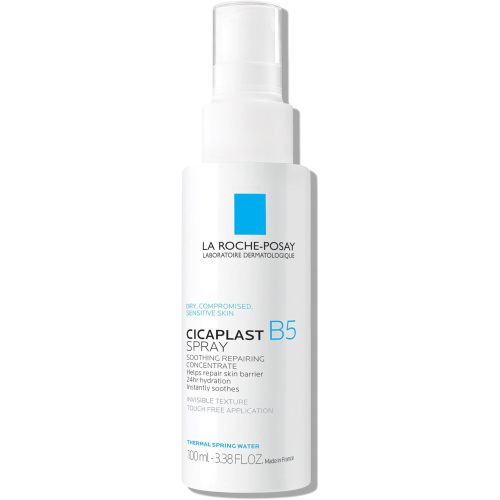 La Roche-Posay Cicaplast B5 Spray With Vitamin B5 Panthenol & Madecassoside, Hydrating Face Mist For Skin Barrier Repair, Soothing Touch-Free Face & Body Spray, Sensitive Skin & Dermatologist Tested