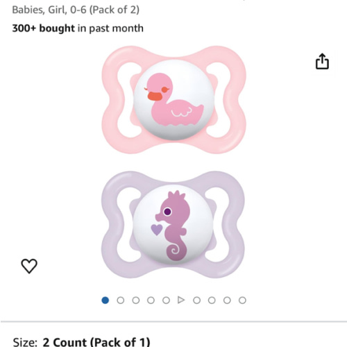 Amazon.com : MAM Mini Air Pacifiers Sensitive Skin 0-6 Months, Best for Breastfed Babies, Girl, 0-6 (Pack of 2) : Baby Pacifiers : Baby