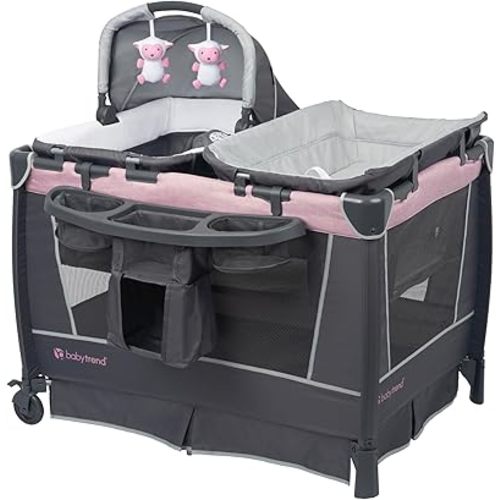Baby Trend Simply Smart Nursery Center Playard, Dash Pink