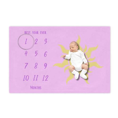 Best Year Ever Baby Milestone Minky Blanket