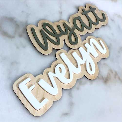 Personalized Door Name Sign - Custom Nursery Name Plate - Kids Door Sign - Word Sign - Kids Door Plate - Baby Door Plaque