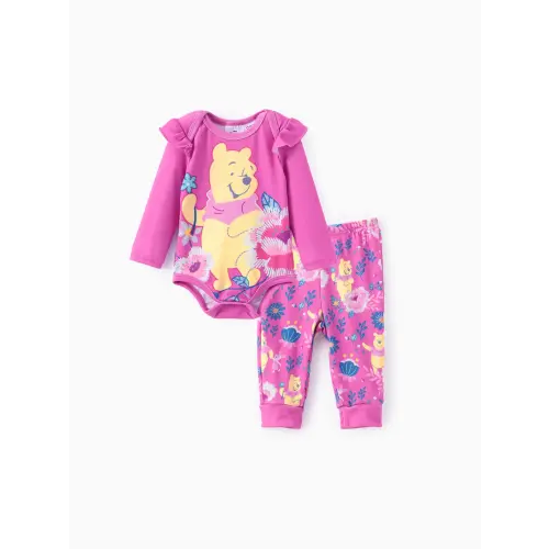 Winnie the Pooh Infant Outfits Pink- Baby Girl 2pcs Romper with Pants Set Only $24.99 PatPat US Mobile