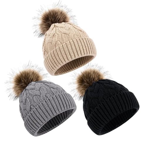 DANMY Baby Beanie Hat, Infant Newborn Toddler Winter Warm Knit Cap for Little Boys Girls, Winter Warm Hat