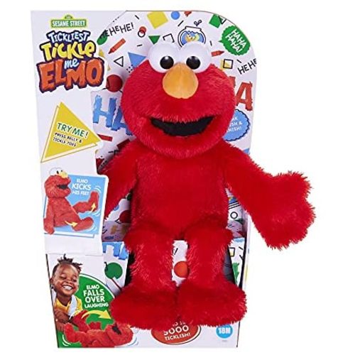 Sesame Street Tickliest Tickle Me Elmo Laughing, Talking, 14-Inch Plush Toy for Toddlers, Kids 18 Months & Up