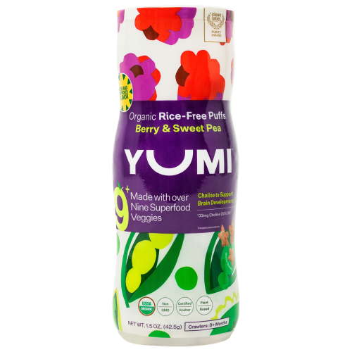 YUMI Organic Stage 3 Berry & Sweet Pea Puffs - 1.5oz