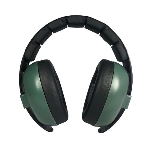 BANZ Bubzee Baby Ear Defenders 0-36 Months, Noise Canceling Headphones for Kids - Dark Green