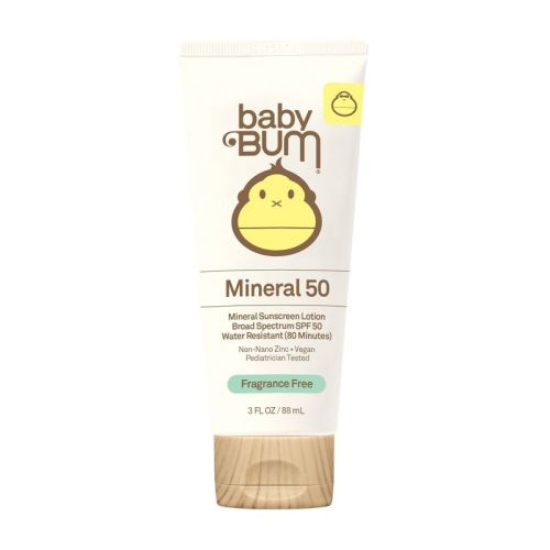 Baby Bum Mineral Sunscreen Lotion - SPF 50 - 3oz: No Fragrance, Paraben-Free, Vegan, Oxybenzone-Free
