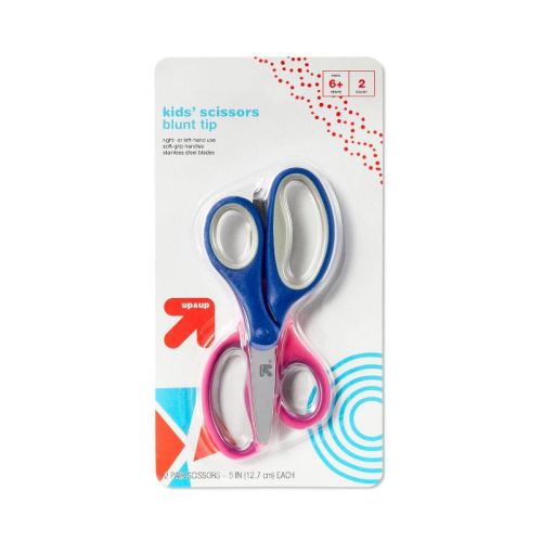 2ct Kids' Scissors Blunt Tip Pink/blue - Up&up™