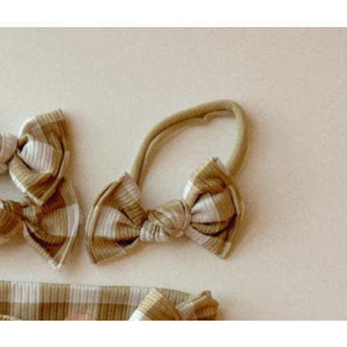 Tan Plaid Ribbed BloomCLIPS or Nylon Headband – Bloom Headwraps