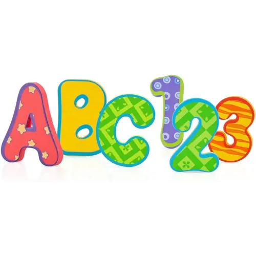 Nuby Bath Tub Alphabet Set, Assorted, 36 Piece