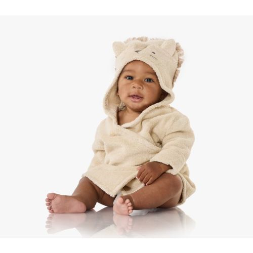 Taupe Lion Super Soft Critter Baby Robe