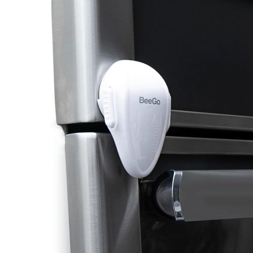 BeeGo Oven Lock – Baby Proofing Safety Lock for Oven Doors & Stoves, No-Drill, Heat-Resistant, Self-Adhesive – 1 Pack, Easy Install, White