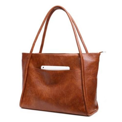 Narwey Large Tote Bag for Women Work with Zipper Vegan Leather Ladies