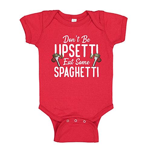 Don't Be Upsetti Eat Some Spaghetti Pasta Meatball Funny Italian Baby Bodysuit/Toddler T-Shirt Gift