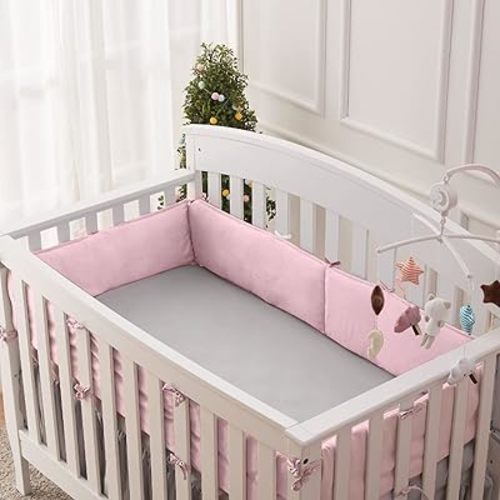 4Pcs Soft Breathable Cotton Pad, Breathable Mesh Liner Anti-Collision, Soft Breathable Cotton Pad Anti-Collision for Boys and Girls - 0526 (Pink)
