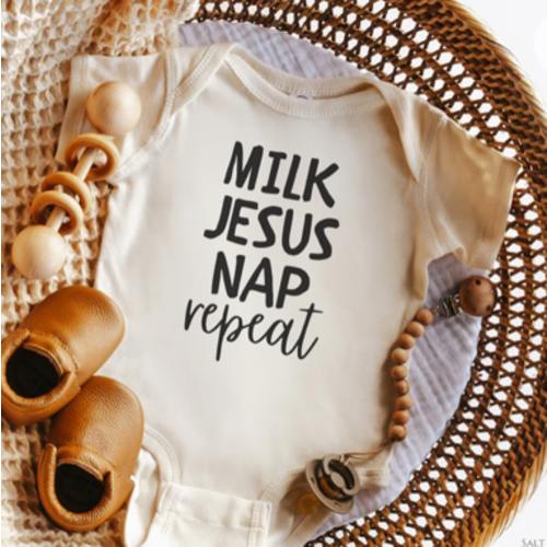 Milk Jesus Nap Repeat Bodysuit