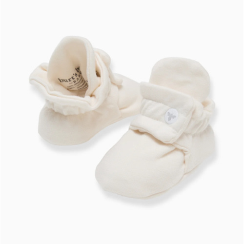 Solid Organic Cotton Baby Booties - Eggshell – Burt's Bees Baby