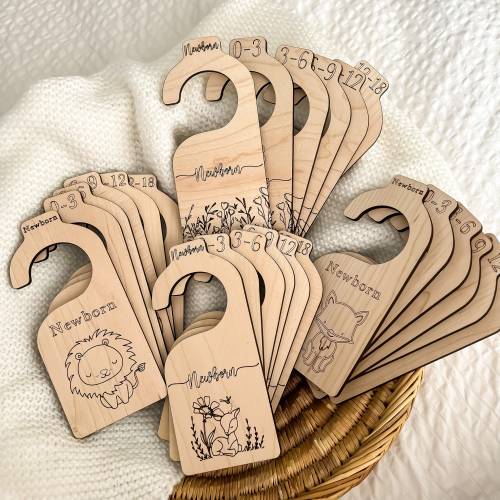 Baby wardrobe dividers, baby wardrobe organisers, wooden wardrobe dividers, closet dividers, new baby gift for parents, baby shower gift
