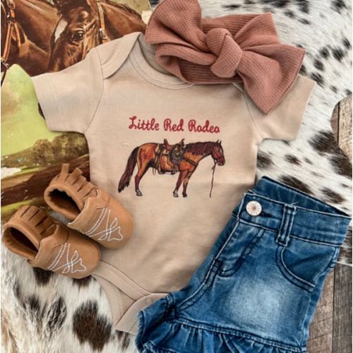 Little Red Rodeo Onesie(little kid)(clay)