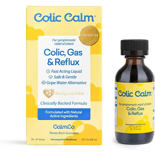 Colic Calm Homeopathic Gripe Water, Colic & Infant Gas Relief Drops, 2 Ounce