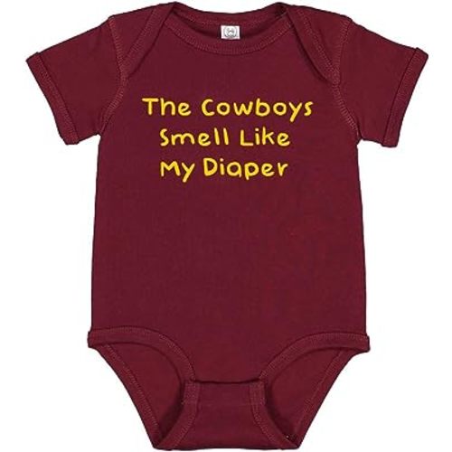 Washington Fan The Cowboys Smell Like My Diaper Funny Baby Bodysuit Gift Outfit