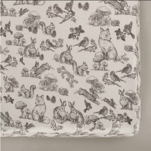 Oilo Woodland Crib Sheet