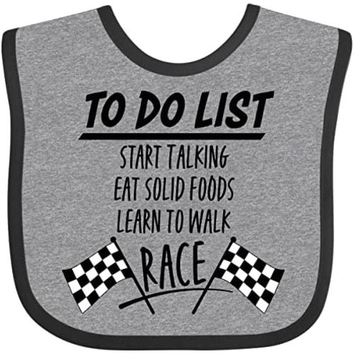 inktastic To Do List Funny Racing for Baby Baby Bib